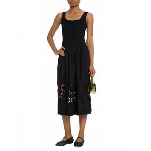 NEW RAILS nadya midi dress in black